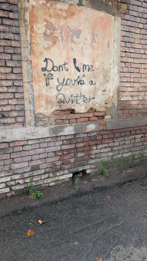 Tbilisi Graffiti: "Dont call me if you're a Quitter"